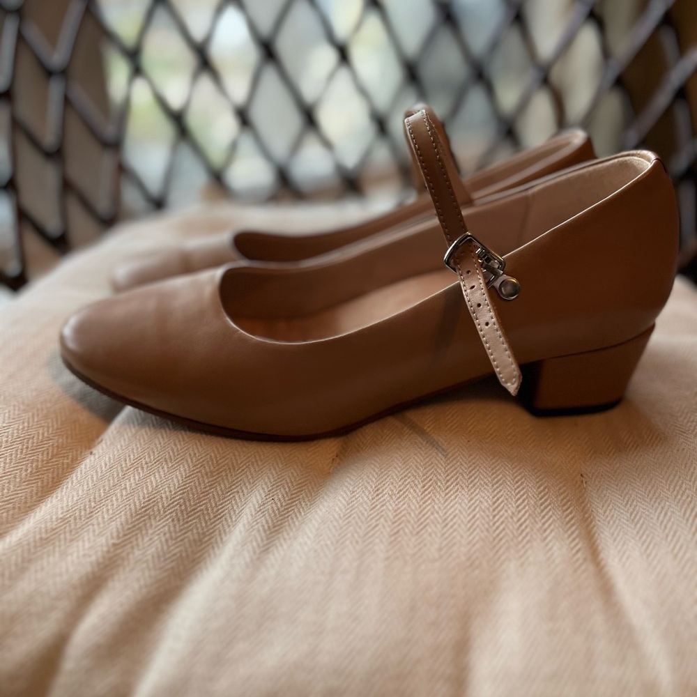 Women's Heels in Nude Leather - Picture 3 of 7